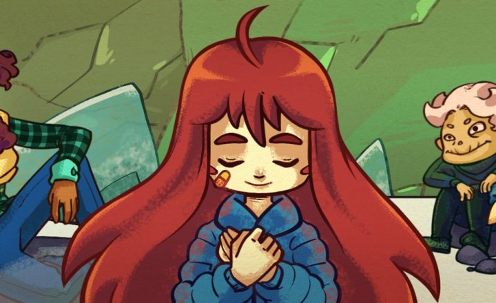 Official Celeste artwork showing a small climber against the scale of a mountain