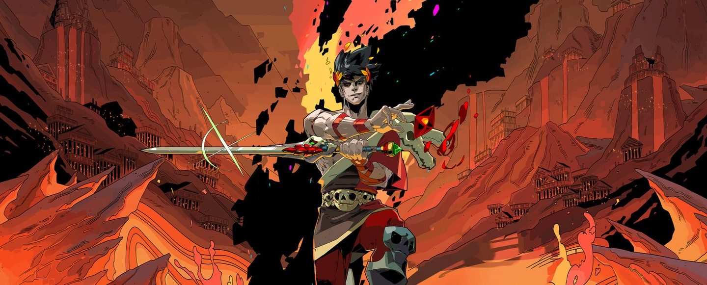 Hades publisher artwork featuring Zagreus and the gods of the Underworld